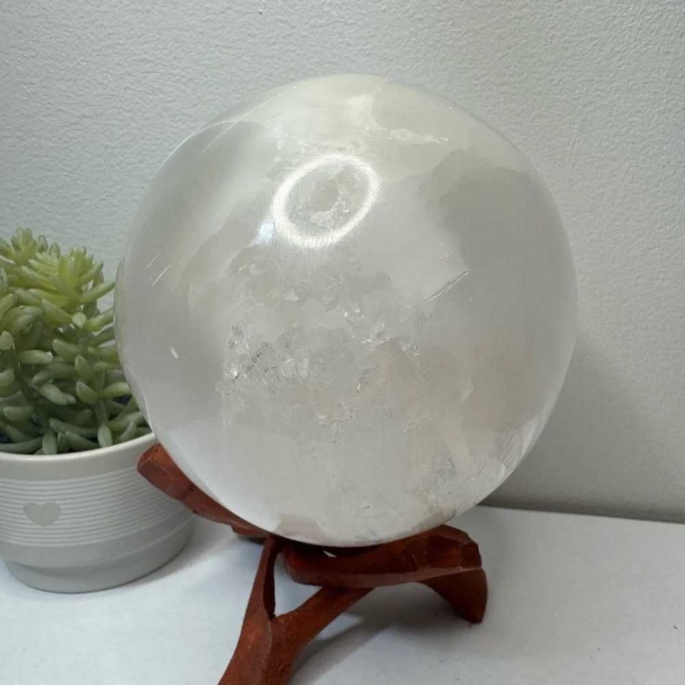 Huge Selenite Crystal Sphere